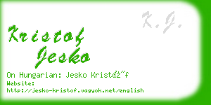 kristof jesko business card